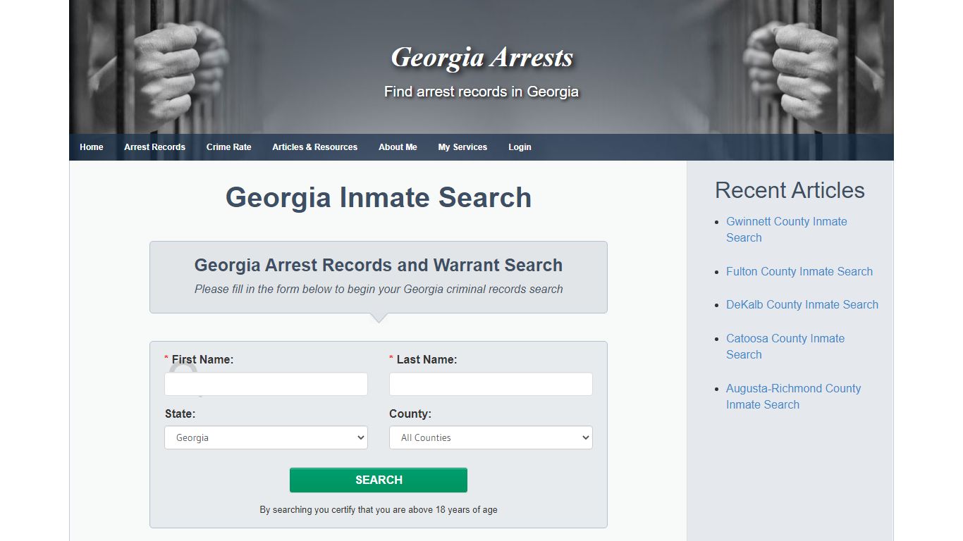 Georgia Inmate Search - Georgia Arrests